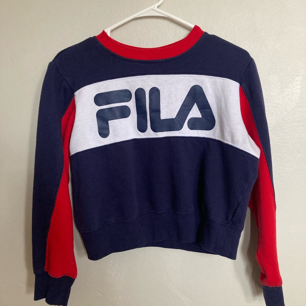 Vintage Fila Navy and Red Sweatshirt